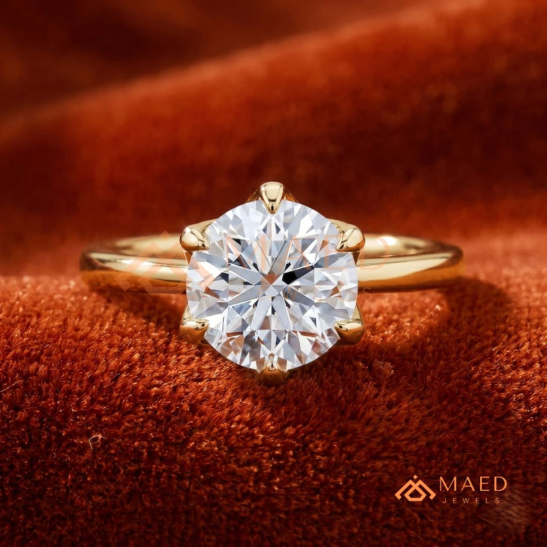 Classic Round Brilliant Cut Diamond Engagement Ring