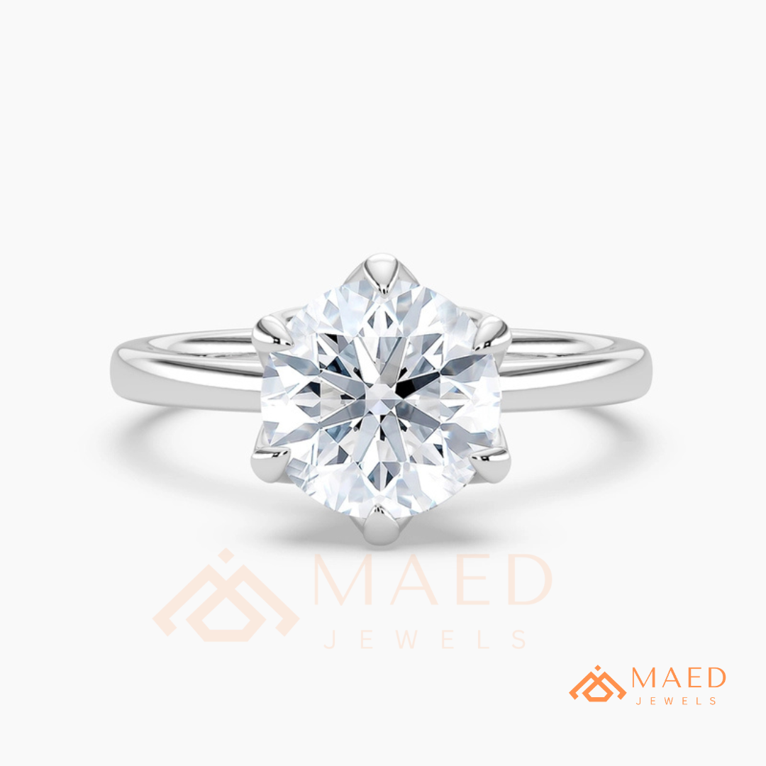Classic Round Brilliant Cut Diamond Engagement Ring
