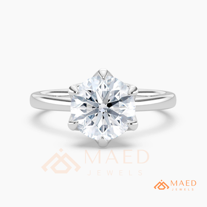 Classic Round Brilliant Cut Diamond Engagement Ring
