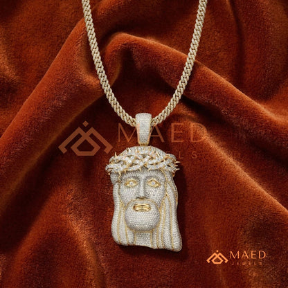 Iced Out Jesus Piece Pendant – Micro Pave Hip Hop Necklace
