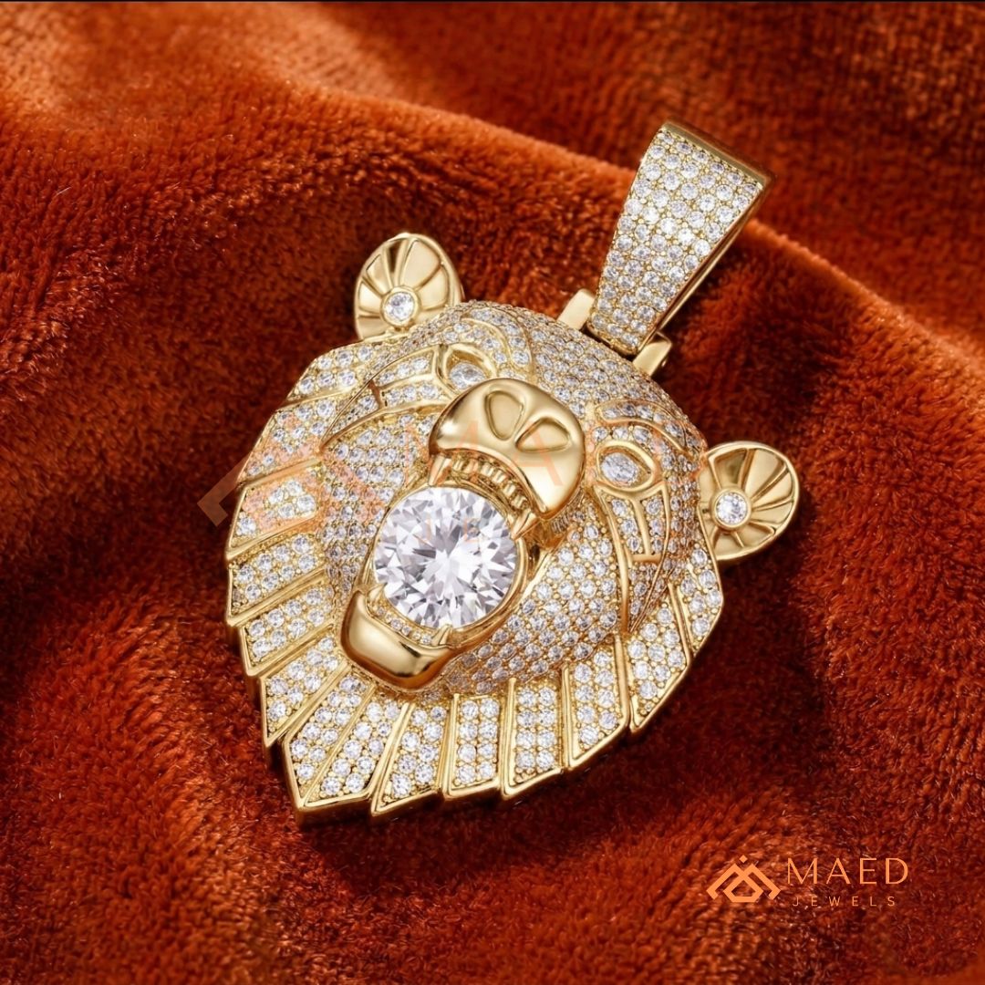 Heavy 3D Alpha Ape Statement Charm – Fully Flooded King Kong Pendant