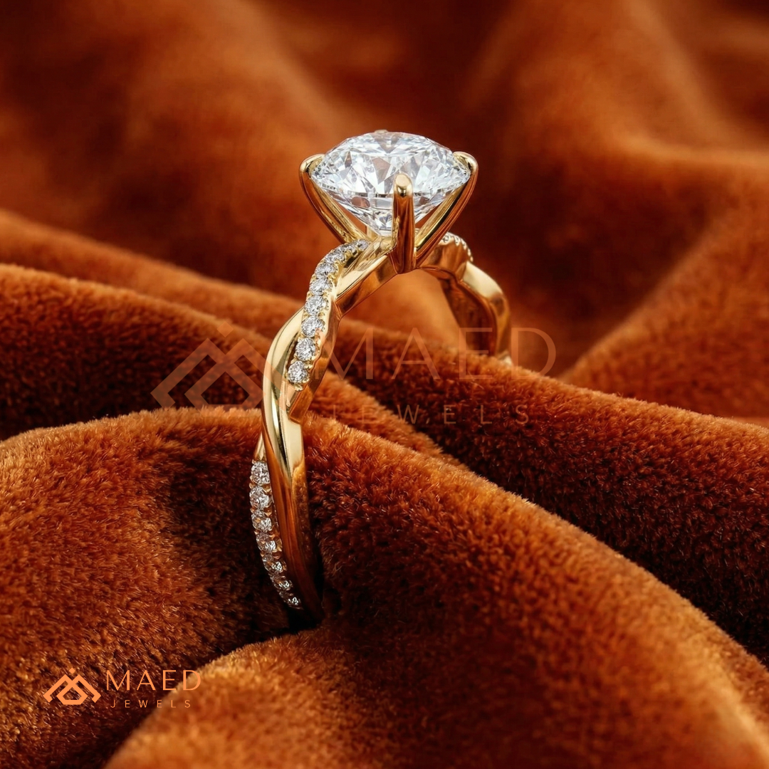 Emerald Cut Bezel-Set Solitaire Engagement Ring in Silver, 14K Gold & Rose Gold