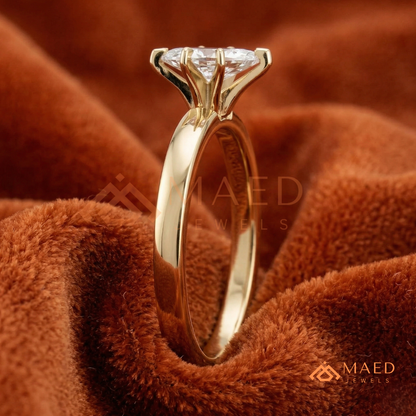 Intertwined Vortex Halo Diamond Simulant Ring in 14K Yellow Gold, Rose Gold & Silver
