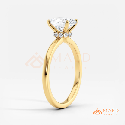 Classic Oval Cut Solitaire Engagement Ring in Silver, 14K Gold, & 14K Rose Gold