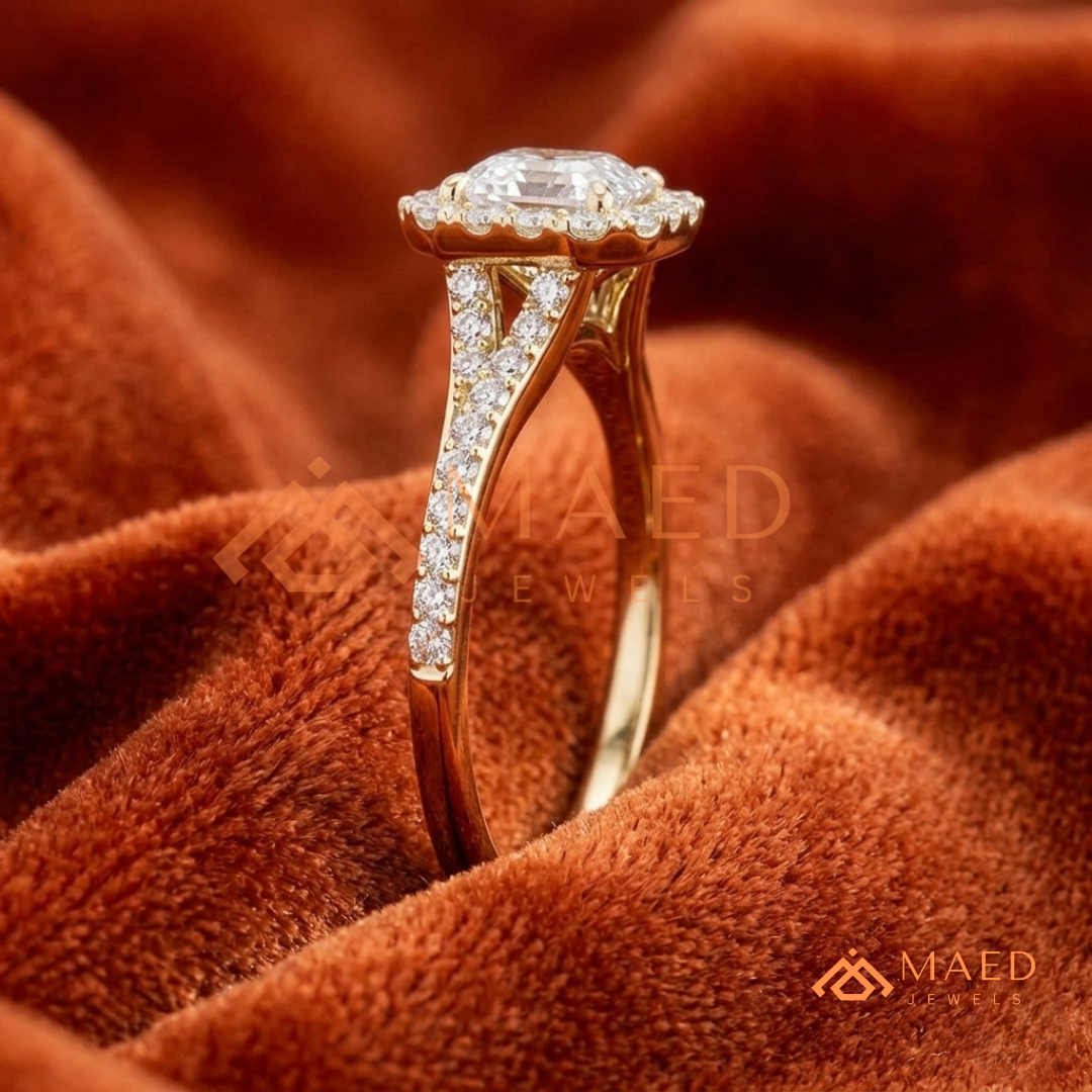 Heirloom Engraved Marquise Ring in 14K Yellow Gold, Rose Gold & Sterling Silver
