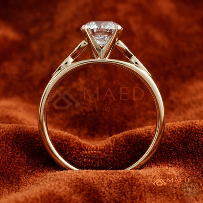 Radiant Cut 3-Stone Engagement Ring with Pear Side Gems & Pavé Band