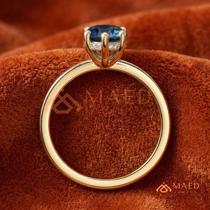 The Oceanne Pear Cut Solitaire Ring | Silver, 14K Yellow, & Rose Gold