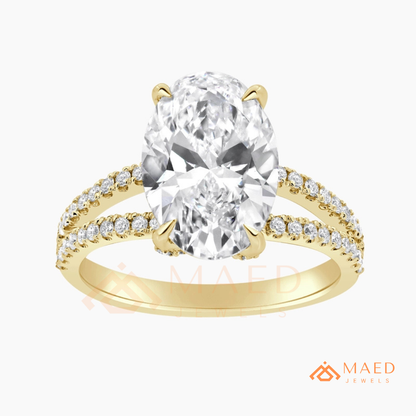 Nature-Inspired Radiant Cut Three-Stone Engagement Ring with Thorn Band in Silver, 14K Gold & Rose Gold