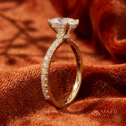 Classic Toi et Moi Pear and Marquise Cut Two-Stone Engagement Ring in Silver, 14K Gold & Rose Gold