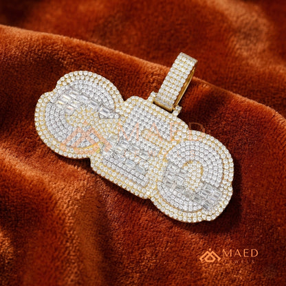 CEO Luxury Diamond Letter Pendant - 14K Gold, Rose Gold & Sterling Silver