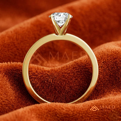 The Minimalist Bezel Solitaire [Gemstone Type] Ring in 14K Yellow Gold, Rose Gold & Silver