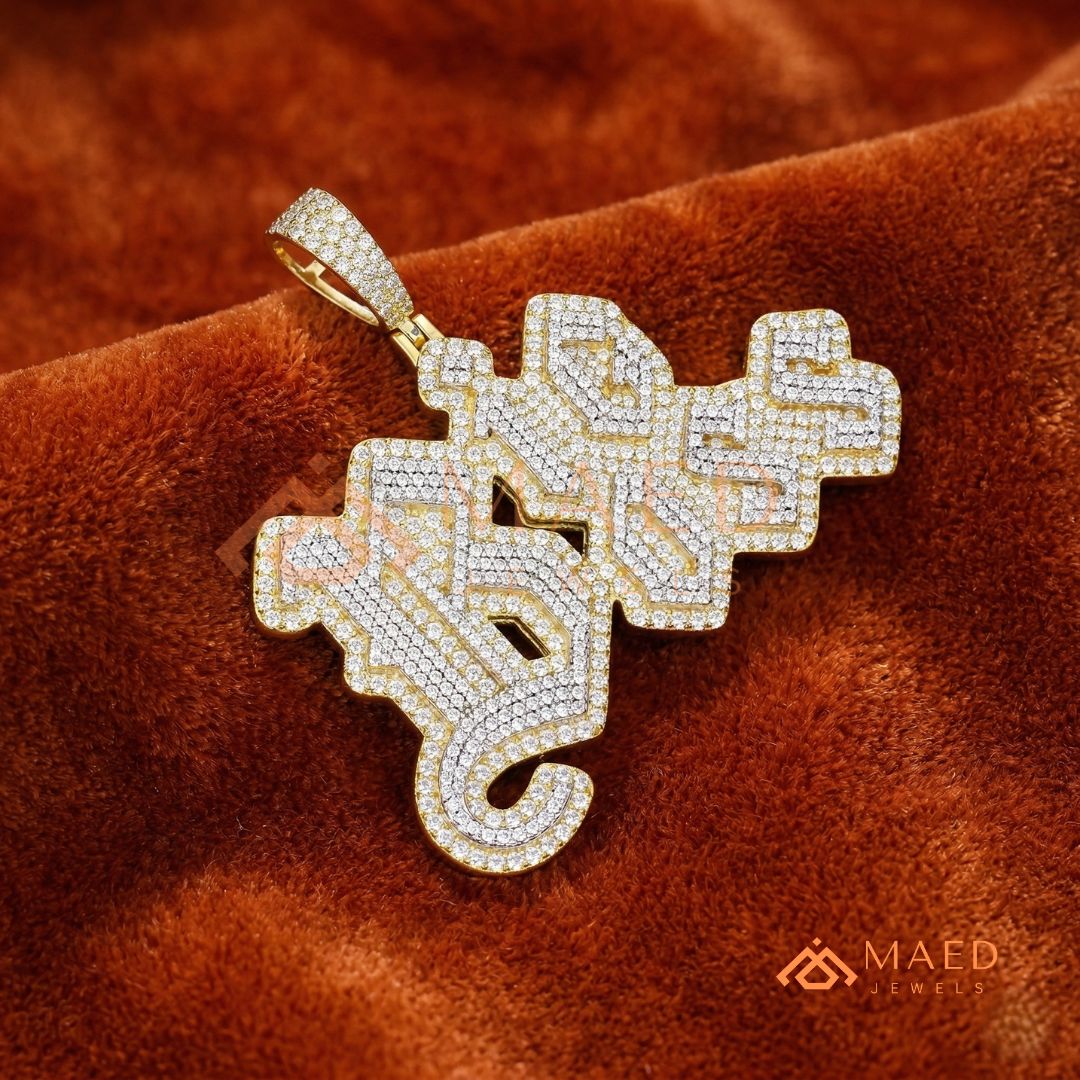 The "Big Boss" Custom Diamond Letter Pendant | Iced-Out Hip Hop Jewelry