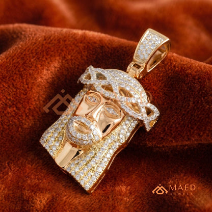 Jesus Piece Pendant – Micro Pave Hip Hop Medallion