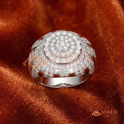 Men's Statement Pave Diamond Dome Ring | Sterling Silver, 14k Gold & Rose Gold