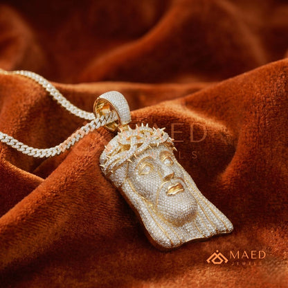 Iced Out Jesus Piece Pendant – Micro Pave Hip Hop Necklace