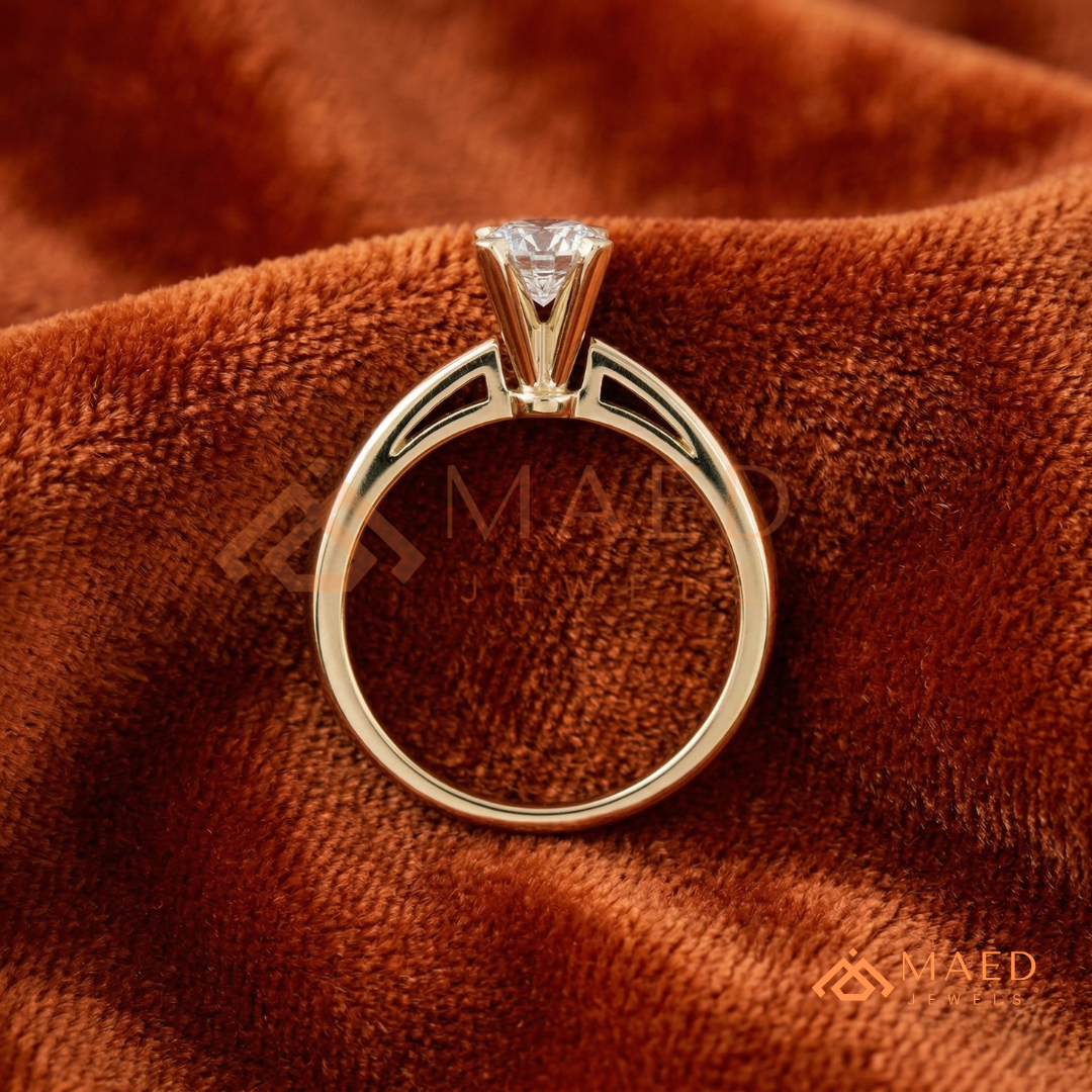 Classic Princess Cut Solitaire Engagement Ring | 14k Gold, Rose Gold & Sterling Silver