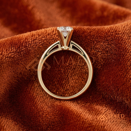 Classic Princess Cut Solitaire Engagement Ring | 14k Gold, Rose Gold & Sterling Silver