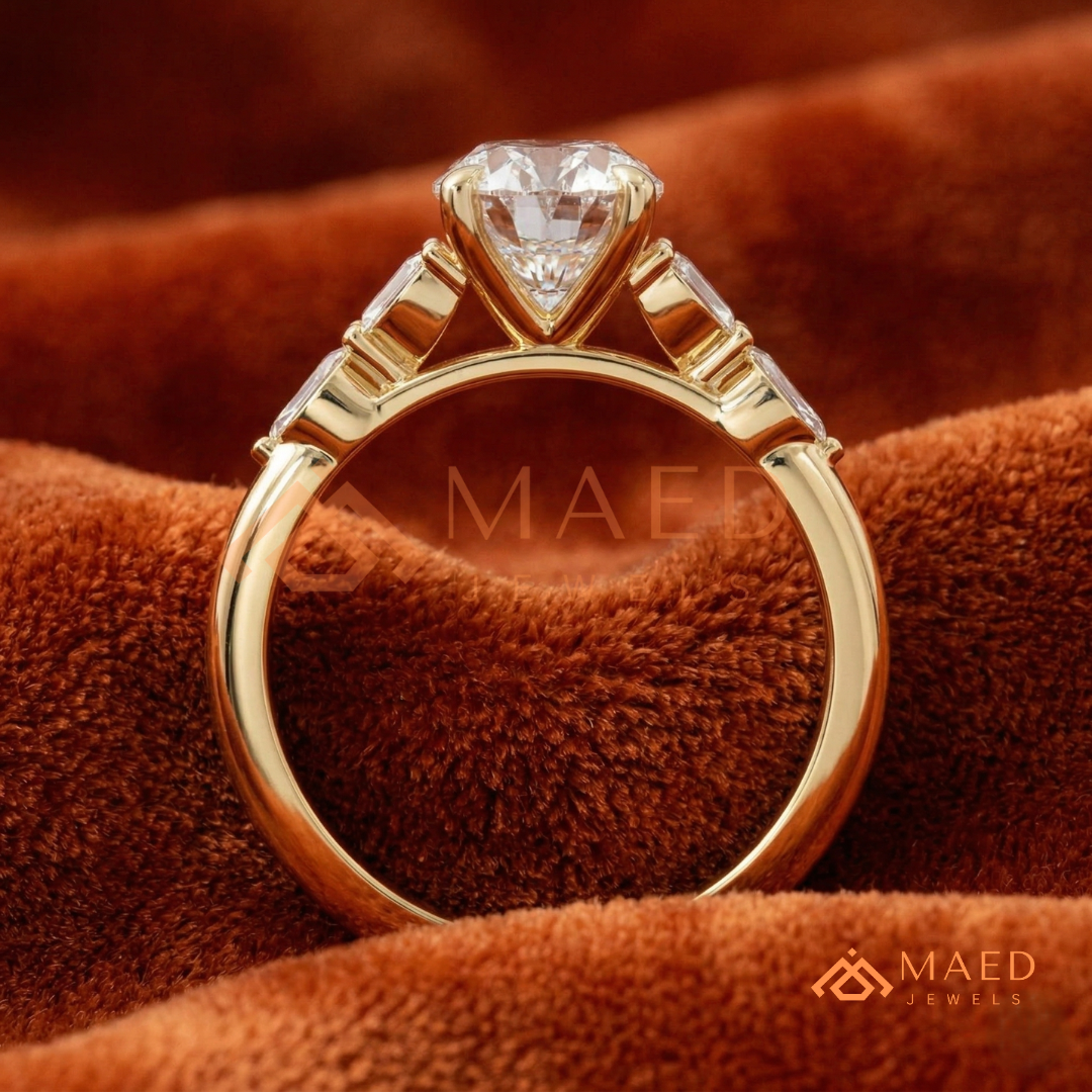 Oval Cut Marquise Cluster Engagement Ring | Nature Inspired Floral Wedding Ring | 14K Gold, Rose Gold & Sterling Silver
