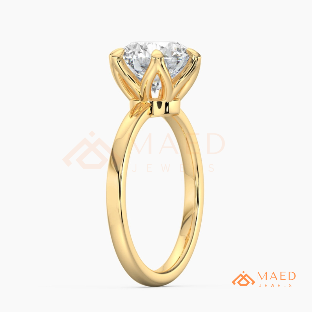Classic Round Brilliant Cut Diamond Engagement Ring