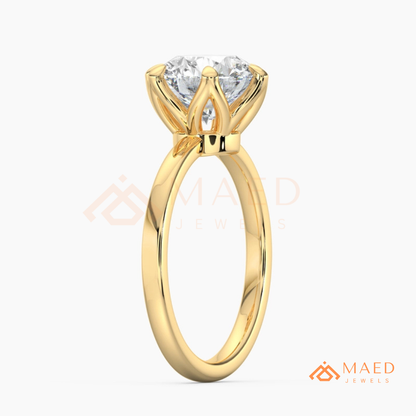 Classic Round Brilliant Cut Diamond Engagement Ring