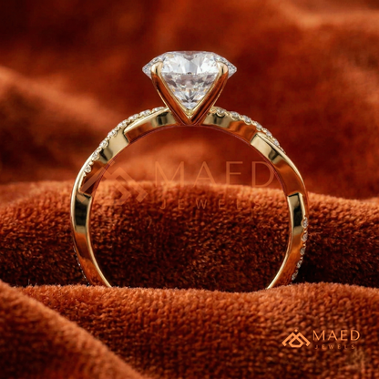 Emerald Cut Bezel-Set Solitaire Engagement Ring in Silver, 14K Gold & Rose Gold