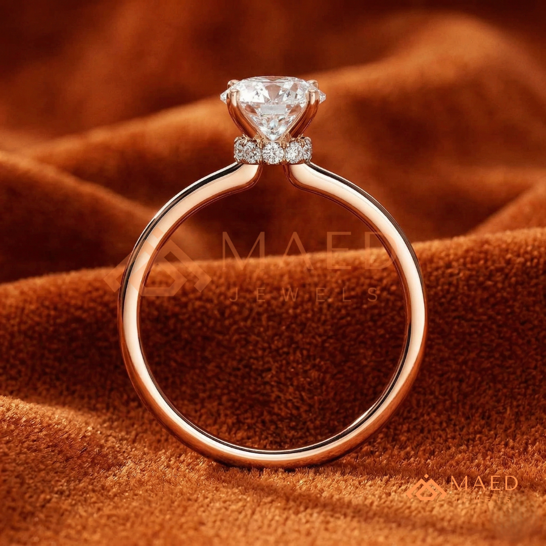 Classic Oval Cut Solitaire Engagement Ring in Silver, 14K Gold, & 14K Rose Gold