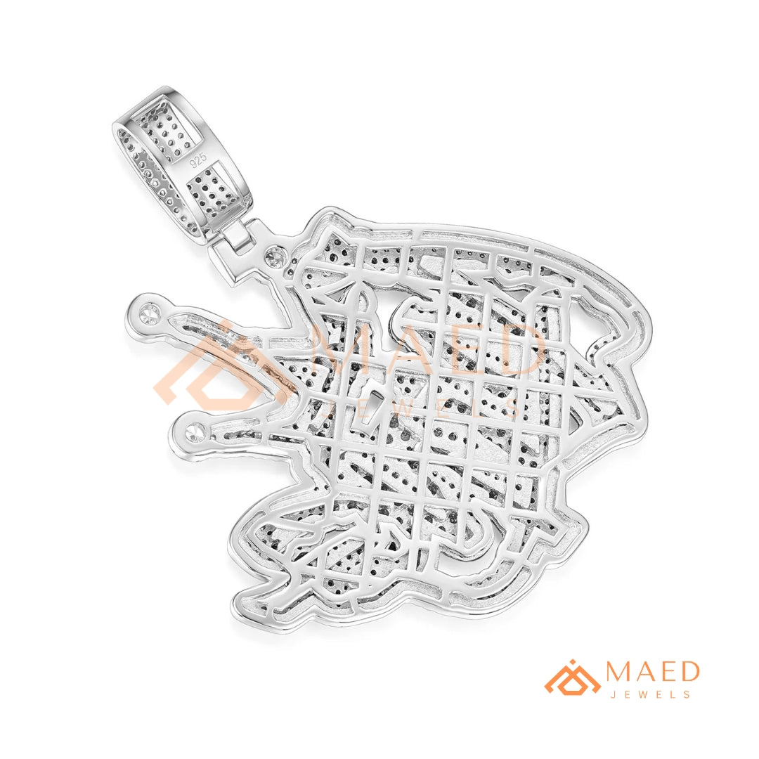 Iced-Out "KING" Crown Pendant – Premium Micro-Pave Diamond Finish