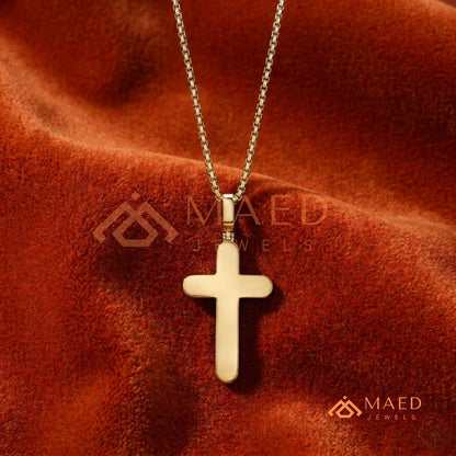 Heavy Micro Pavé Jesus Christ Cross Charm – Dual-Tone Statement Pendant
