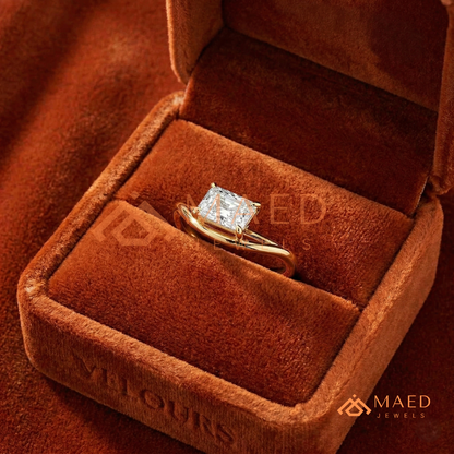 Classic Round Cut Pavé Diamond Band Promise Ring in Silver, 14K Yellow or Rose Gold