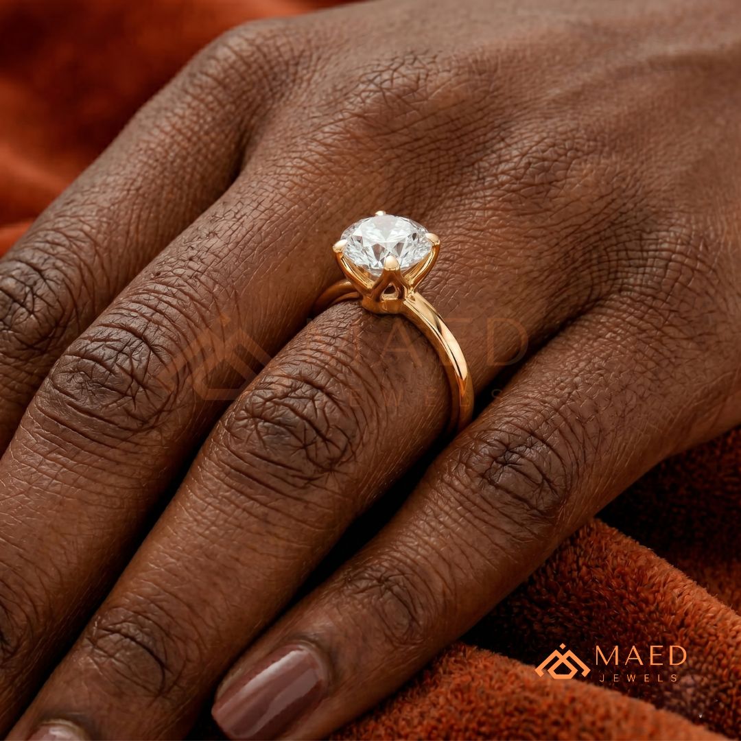 Classic Round Brilliant Cut Diamond Engagement Ring