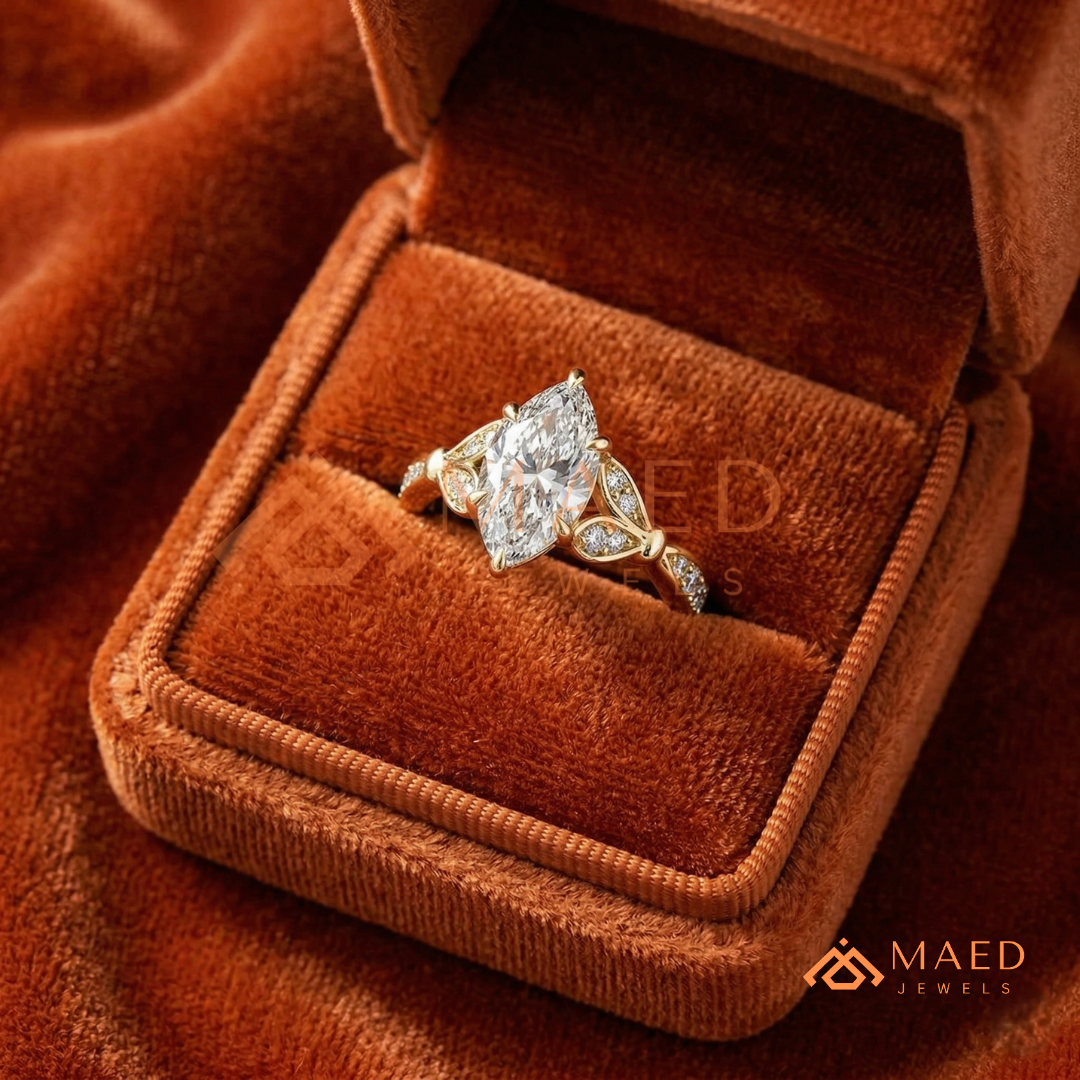 The Grace Radiant Cut Solitaire Engagement Ring with Pave Twist Band in Silver, 14K Gold & 14K Rose Gold