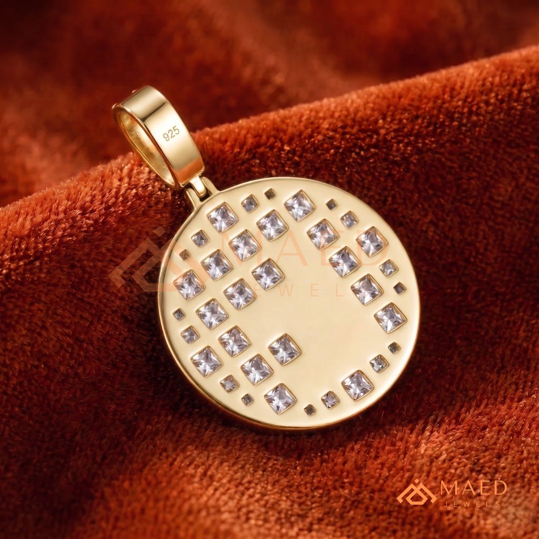 Saint Michael Medallion Pendant – Trillion Cut & Baguette Hip Hop Necklace
