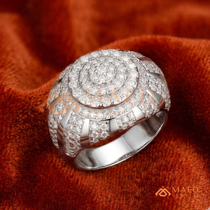 Men's Statement Pave Diamond Dome Ring | Sterling Silver, 14k Gold & Rose Gold