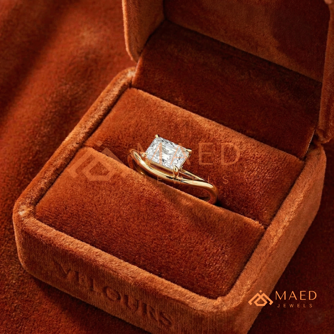 Classic Round Cut Pavé Diamond Band Promise Ring in Silver, 14K Yellow or Rose Gold