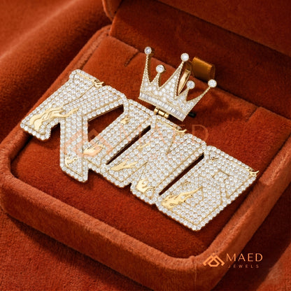 The "King" Crown Diamond Pendant – Custom Hip Hop Jewelry