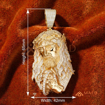 Iced Out Jesus Piece Pendant | 14K Gold, Rose Gold & Sterling Silver