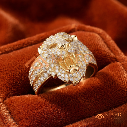Men's Iced-Out Concentric Circle Dome Ring | Silver, 14K Gold & Rose Gold