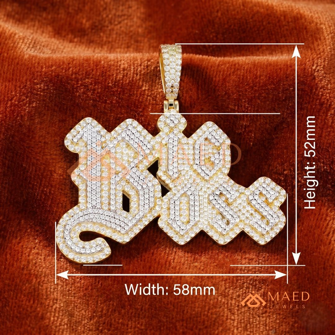 The "Big Boss" Custom Diamond Letter Pendant | Iced-Out Hip Hop Jewelry