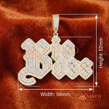 The "Big Boss" Custom Diamond Letter Pendant | Iced-Out Hip Hop Jewelry