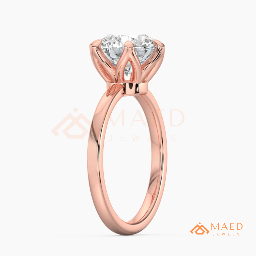Classic Round Brilliant Cut Diamond Engagement Ring