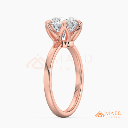 Classic Round Brilliant Cut Diamond Engagement Ring