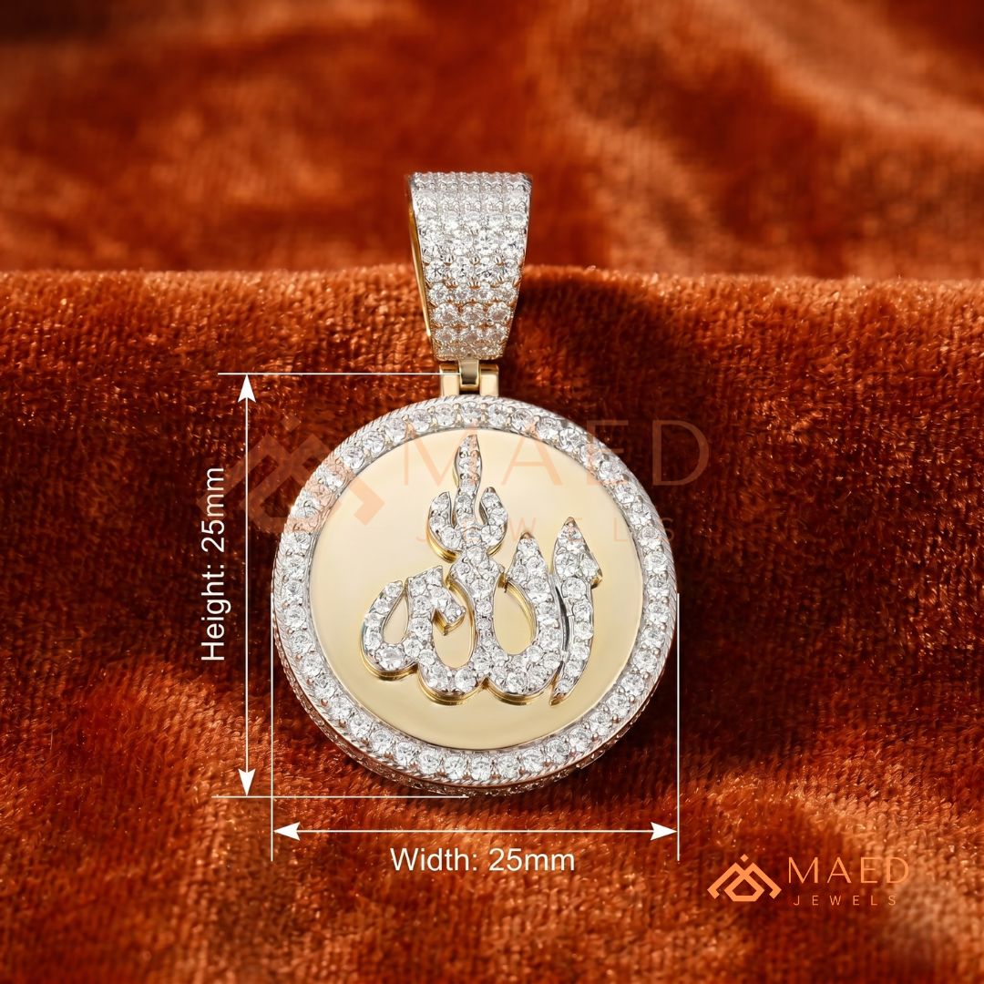 The Divine Pavé Pendant – 14K Gold, Rose Gold & Sterling Silver with Hand-Set Brilliant Diamonds