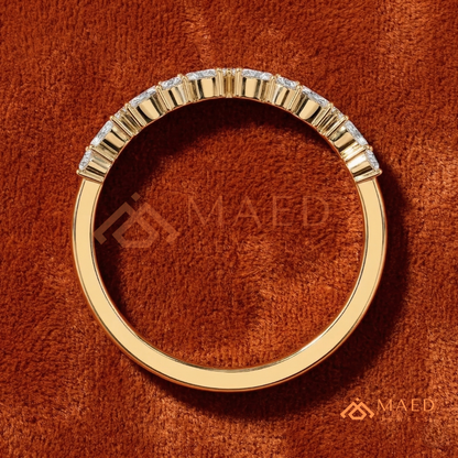 Aria Floating Marquise Cluster Eternity Band | Silver, 14K Yellow, & Rose Gold