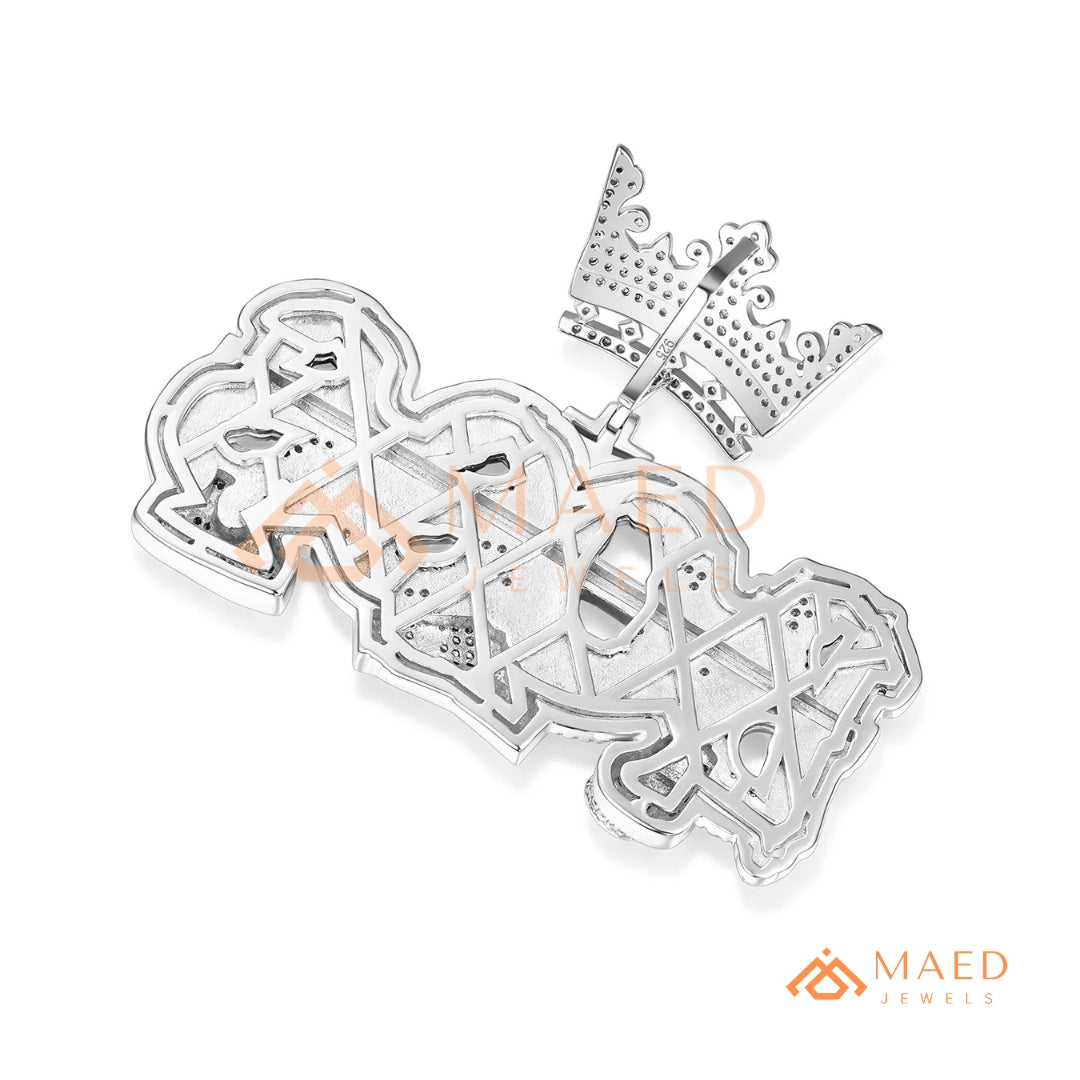"BOSS" Crown Statement Pendant – Iced Out Success Medallion