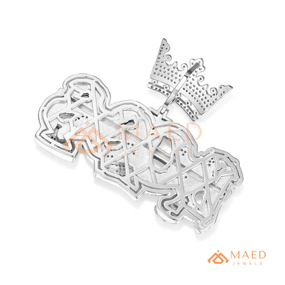 "BOSS" Crown Statement Pendant – Iced Out Success Medallion