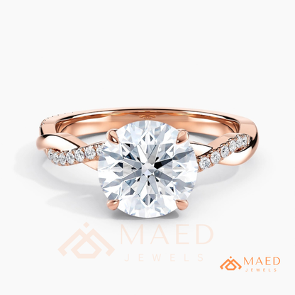 Emerald Cut Bezel-Set Solitaire Engagement Ring in Silver, 14K Gold & Rose Gold