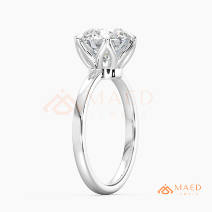 Classic Round Brilliant Cut Diamond Engagement Ring