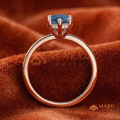 The Oceanne Pear Cut Solitaire Ring | Silver, 14K Yellow, & Rose Gold