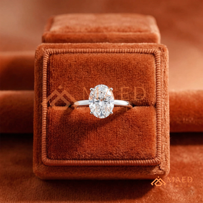 The Victoria Oval Cut Solitaire Ring | Silver, 14K Yellow, & Rose Gold