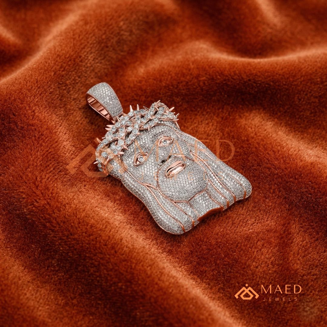 Iced Out Jesus Piece Pendant – Micro Pave Hip Hop Necklace